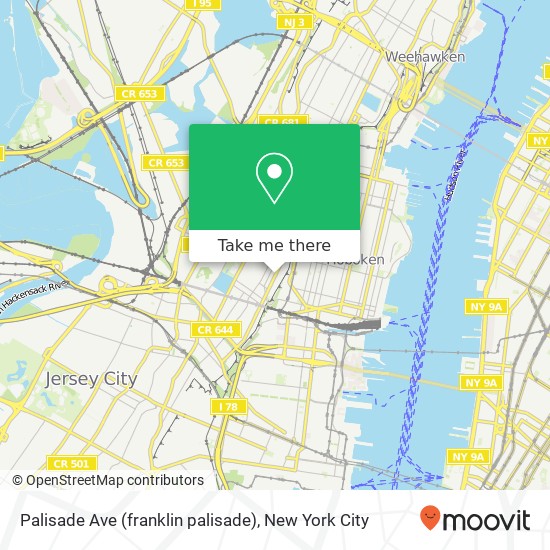Palisade Ave (franklin palisade), Jersey City, NJ 07307 map