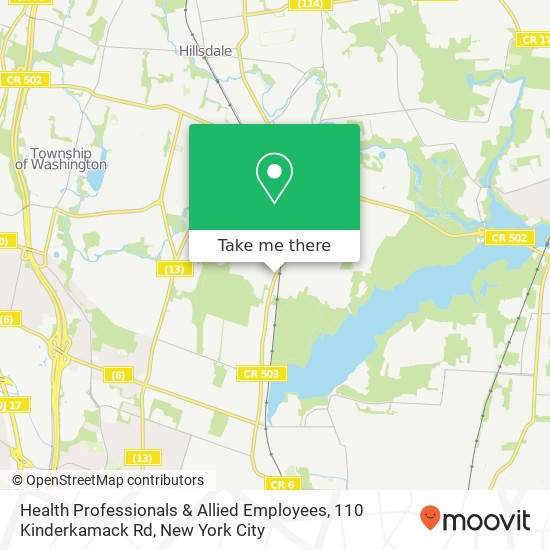 Health Professionals & Allied Employees, 110 Kinderkamack Rd map