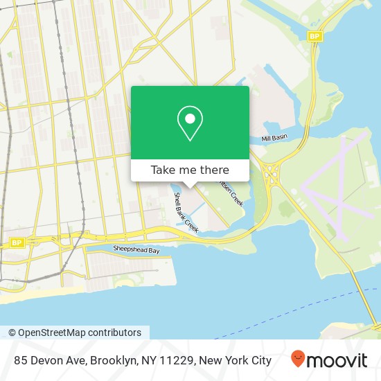 85 Devon Ave, Brooklyn, NY 11229 map