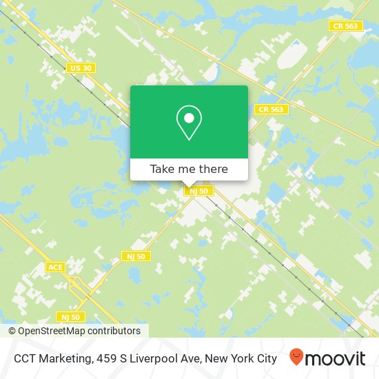 Mapa de CCT Marketing, 459 S Liverpool Ave