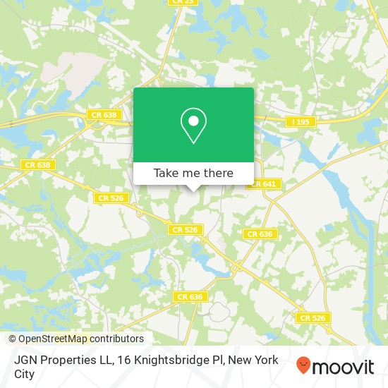Mapa de JGN Properties LL, 16 Knightsbridge Pl