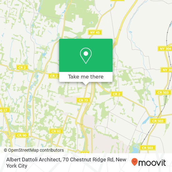 Mapa de Albert Dattoli Architect, 70 Chestnut Ridge Rd