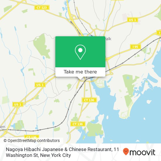 Nagoya Hibachi Japanese & Chinese Restaurant, 11 Washington St map