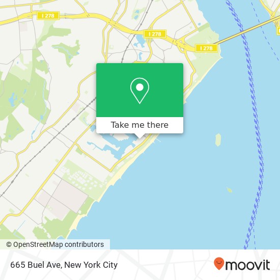 Mapa de 665 Buel Ave, Staten Island, NY 10305