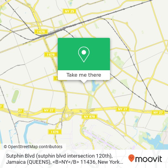 Sutphin Blvd (sutphin blvd intersection 120th), Jamaica (QUEENS), <B>NY< / B> 11436 map