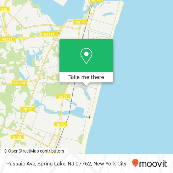 Mapa de Passaic Ave, Spring Lake, NJ 07762