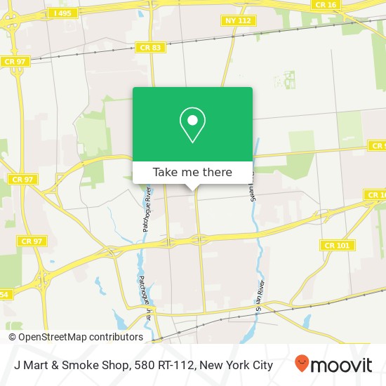 J Mart & Smoke Shop, 580 RT-112 map