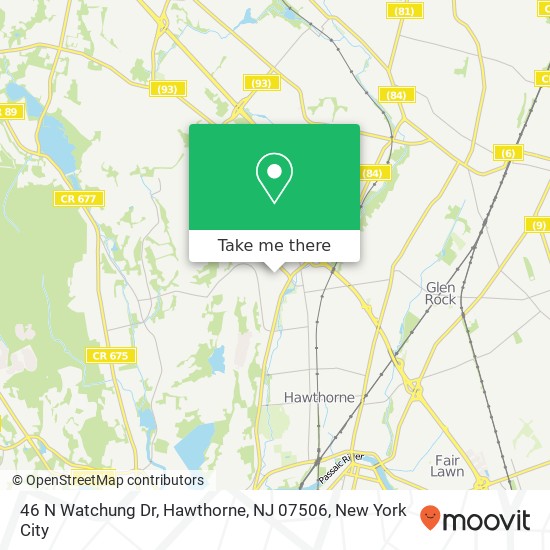 46 N Watchung Dr, Hawthorne, NJ 07506 map