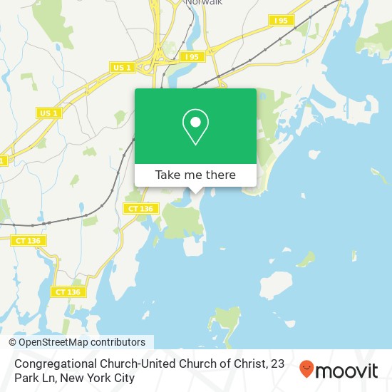 Mapa de Congregational Church-United Church of Christ, 23 Park Ln