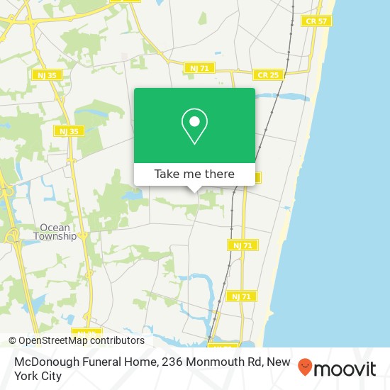 McDonough Funeral Home, 236 Monmouth Rd map