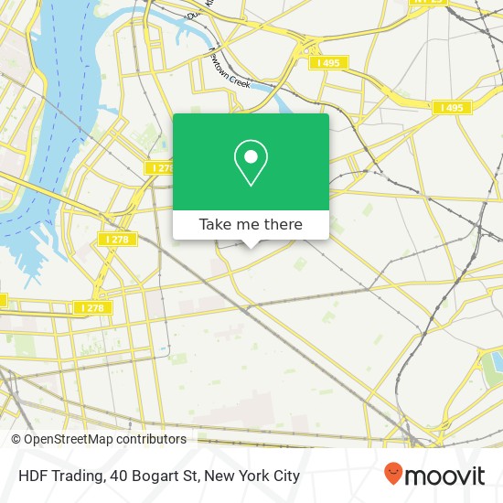 HDF Trading, 40 Bogart St map