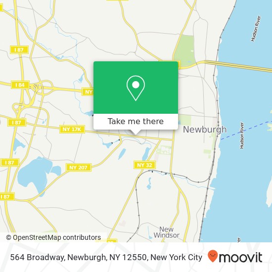 Mapa de 564 Broadway, Newburgh, NY 12550