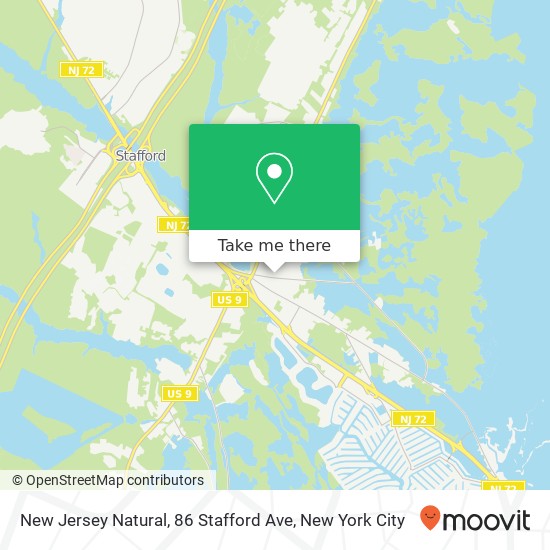 Mapa de New Jersey Natural, 86 Stafford Ave