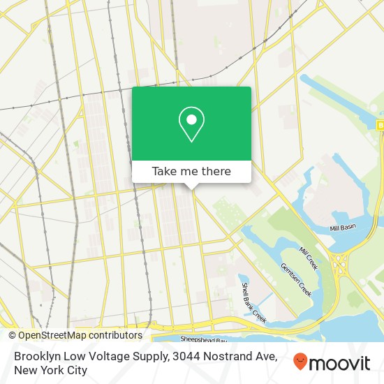 Mapa de Brooklyn Low Voltage Supply, 3044 Nostrand Ave