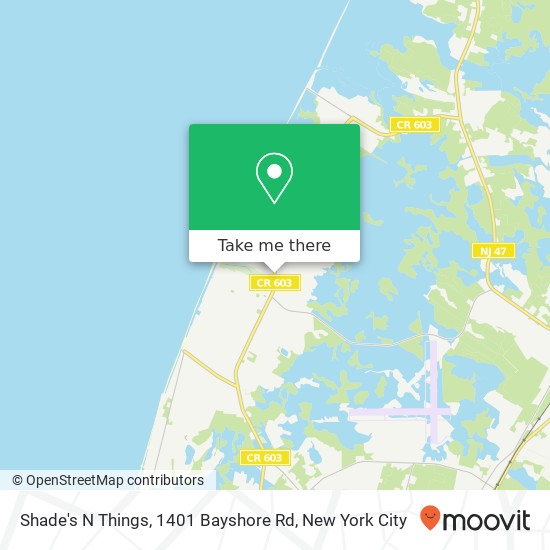 Mapa de Shade's N Things, 1401 Bayshore Rd