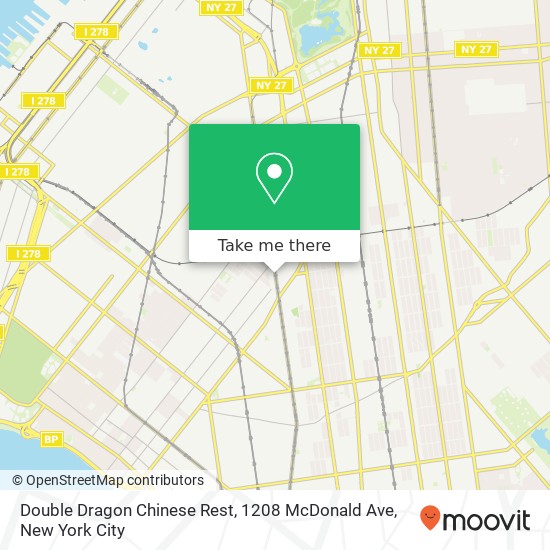 Double Dragon Chinese Rest, 1208 McDonald Ave map