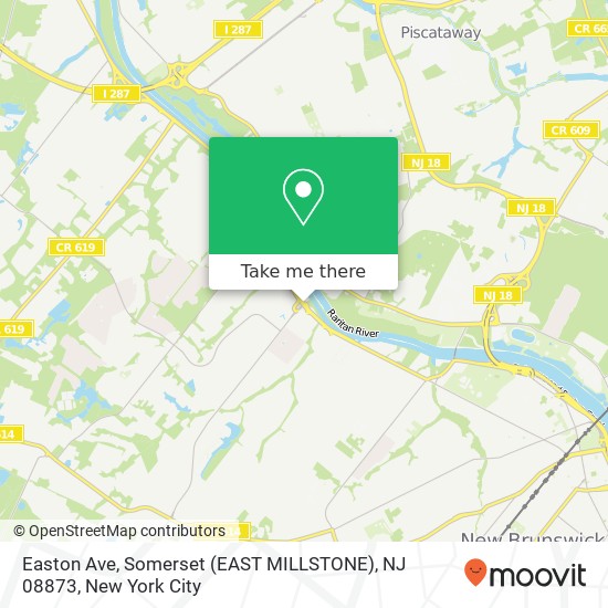 Mapa de Easton Ave, Somerset (EAST MILLSTONE), NJ 08873