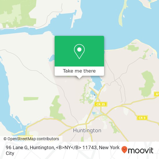 Mapa de 96 Lane G, Huntington, <B>NY< / B> 11743