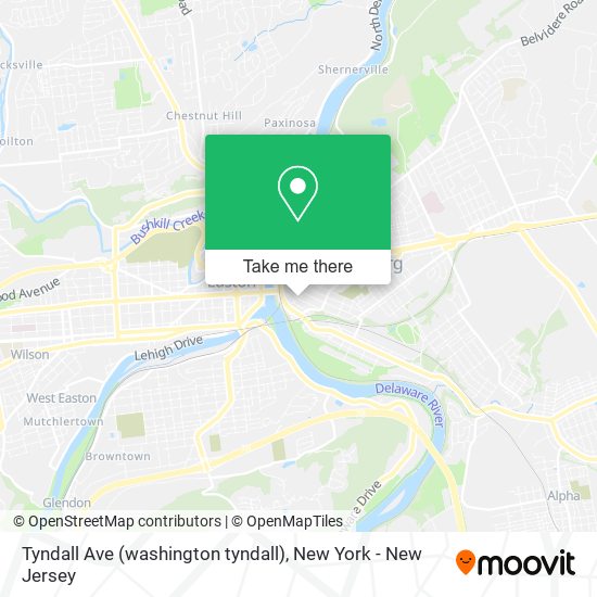 Tyndall Ave (washington tyndall) map