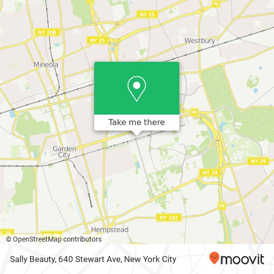Mapa de Sally Beauty, 640 Stewart Ave