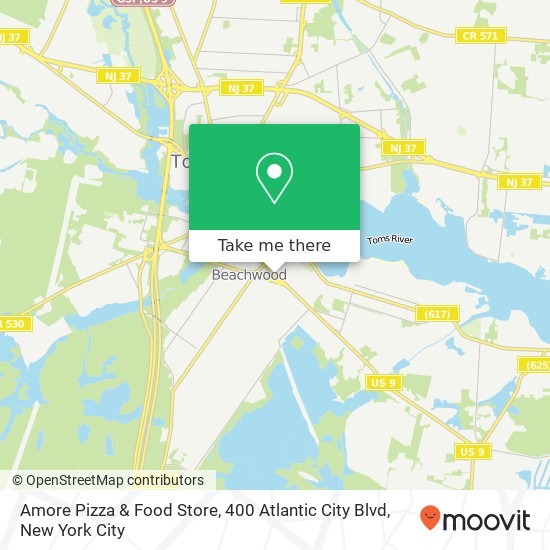 Amore Pizza & Food Store, 400 Atlantic City Blvd map