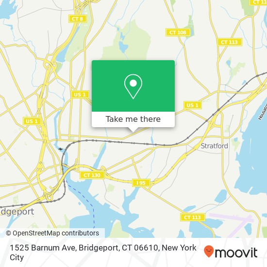 1525 Barnum Ave, Bridgeport, CT 06610 map