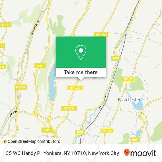 Mapa de 35 WC Handy Pl, Yonkers, NY 10710