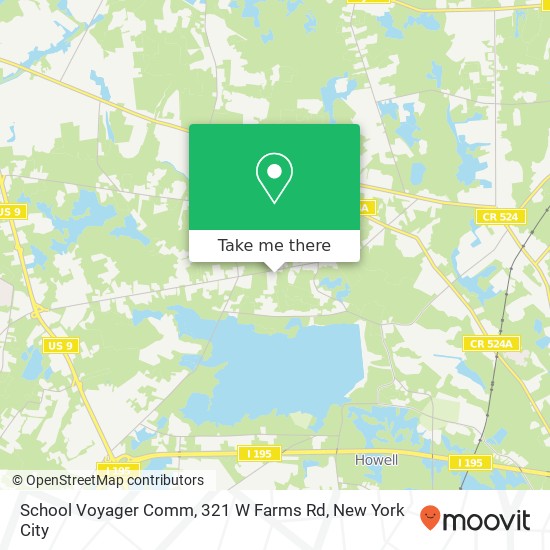 Mapa de School Voyager Comm, 321 W Farms Rd