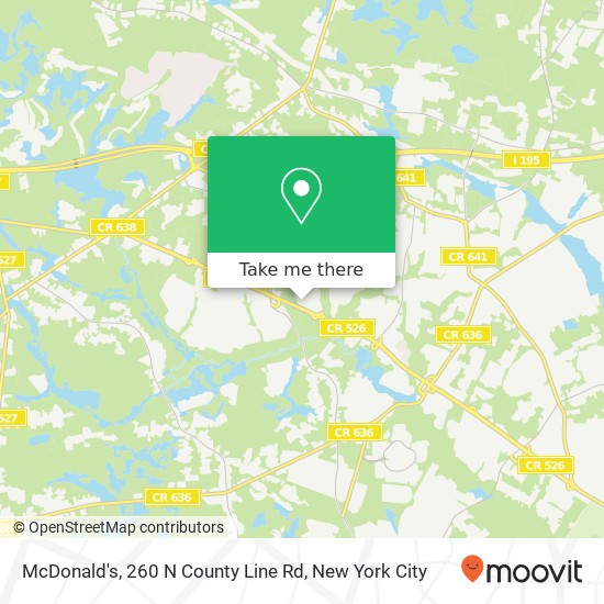 Mapa de McDonald's, 260 N County Line Rd