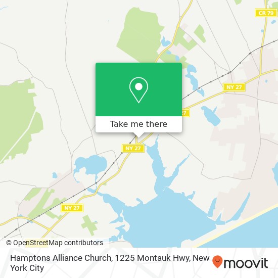 Mapa de Hamptons Alliance Church, 1225 Montauk Hwy