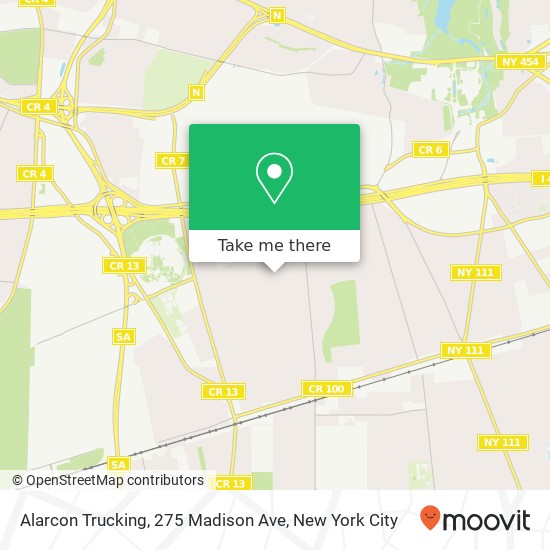 Alarcon Trucking, 275 Madison Ave map