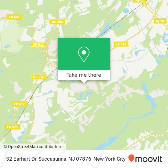 Mapa de 32 Earhart Dr, Succasunna, NJ 07876