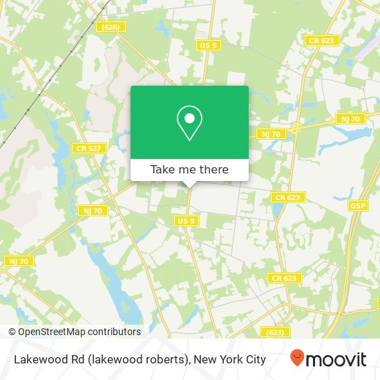 Mapa de Lakewood Rd (lakewood roberts), Toms River, NJ 08755