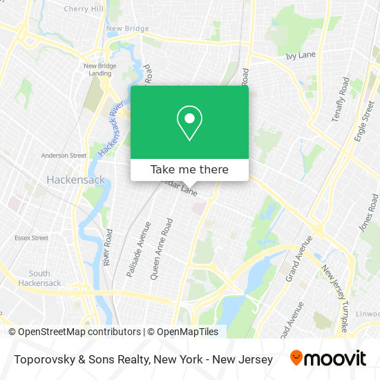 Toporovsky & Sons Realty map