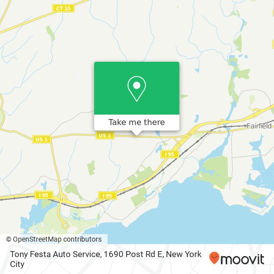 Mapa de Tony Festa Auto Service, 1690 Post Rd E