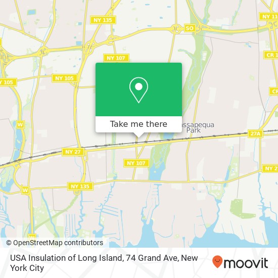 USA Insulation of Long Island, 74 Grand Ave map