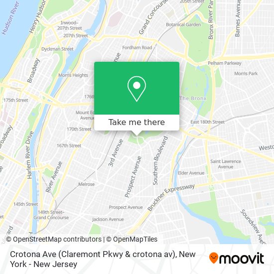 Mapa de Crotona Ave (Claremont Pkwy & crotona av)