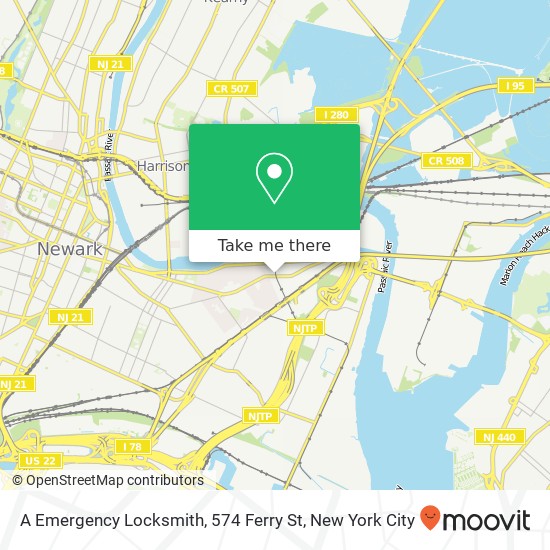 Mapa de A Emergency Locksmith, 574 Ferry St