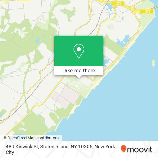 Mapa de 480 Kiswick St, Staten Island, NY 10306