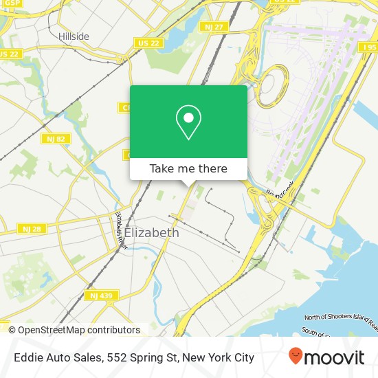 Mapa de Eddie Auto Sales, 552 Spring St