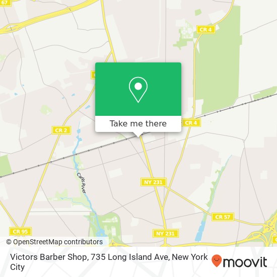 Mapa de Victors Barber Shop, 735 Long Island Ave