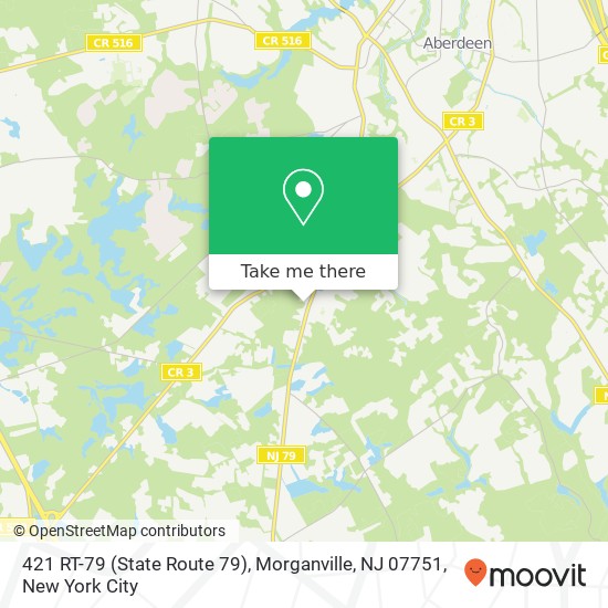 Mapa de 421 RT-79 (State Route 79), Morganville, NJ 07751