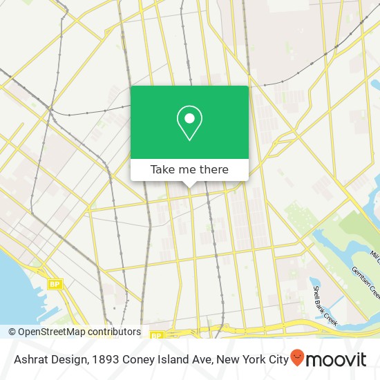 Mapa de Ashrat Design, 1893 Coney Island Ave