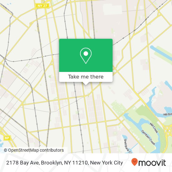 Mapa de 2178 Bay Ave, Brooklyn, NY 11210