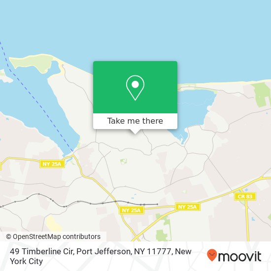 Mapa de 49 Timberline Cir, Port Jefferson, NY 11777