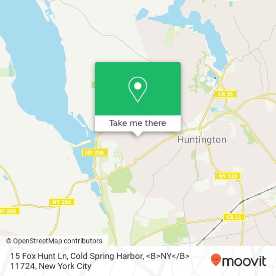 15 Fox Hunt Ln, Cold Spring Harbor, <B>NY< / B> 11724 map