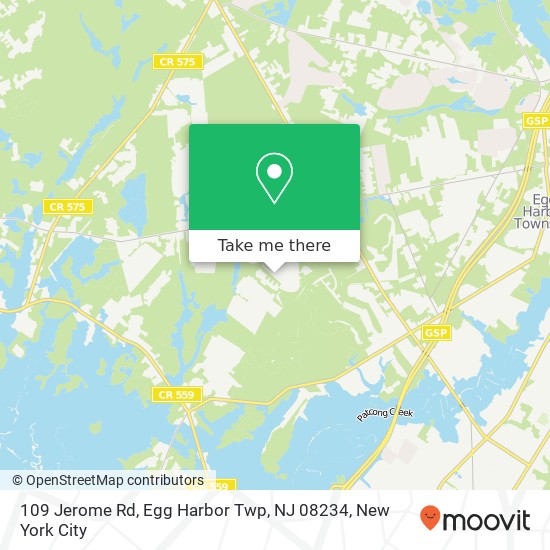 109 Jerome Rd, Egg Harbor Twp, NJ 08234 map