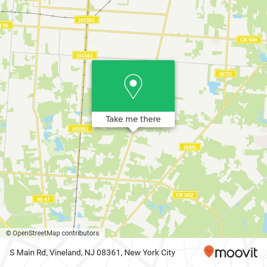 Mapa de S Main Rd, Vineland, NJ 08361