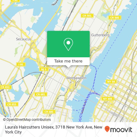 Mapa de Laura's Haircutters Unisex, 3718 New York Ave