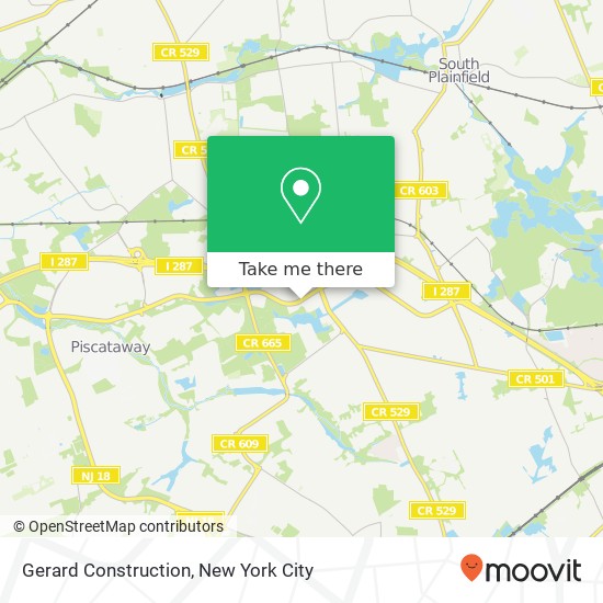 Gerard Construction map